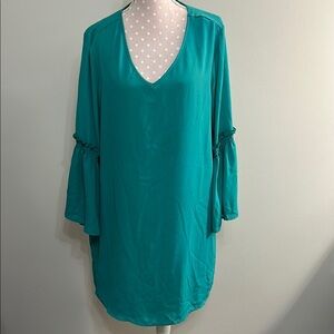 Wrangler Teal Dress with Bell Sleeves A3